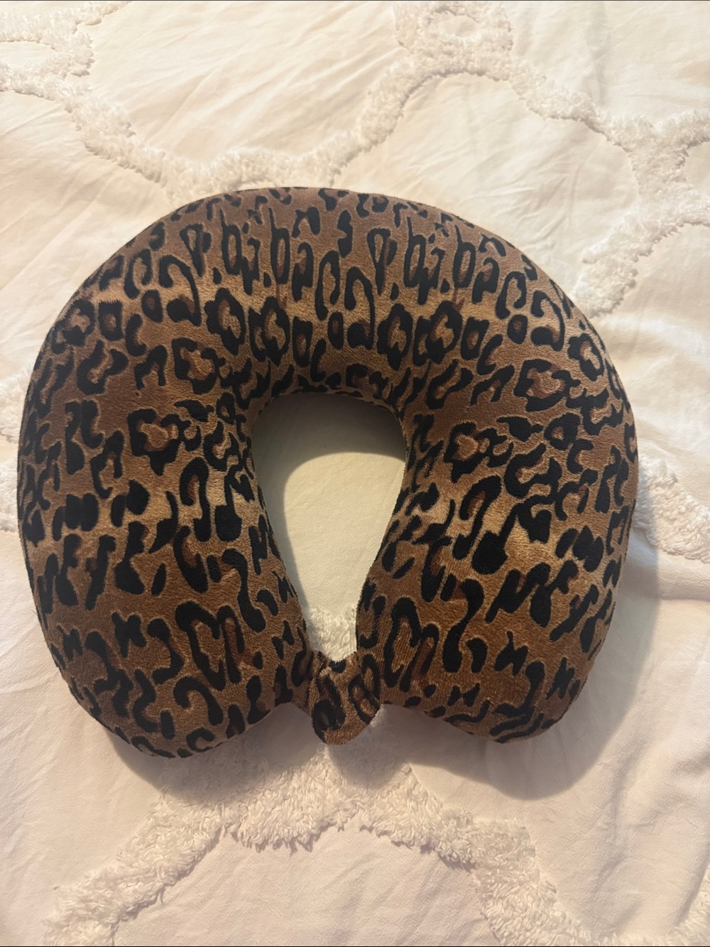 Source Unknown Leopard Print Neck Pillow - Brown & Black